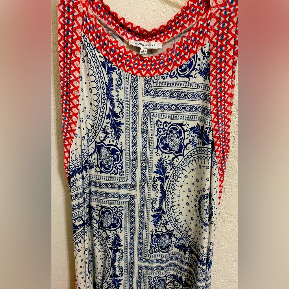 Rose & Olive bandana print top